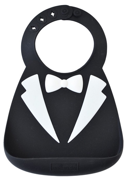 Make My Day メイクマイデイ シリコンビブタキシード Mmd 107 ブラック Mmd Baby ベビータウン中日